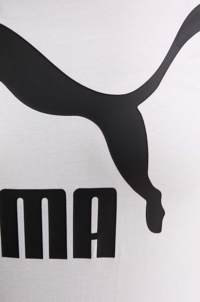 Puma tricou din bumbac Classic Logo Tee 530076.02 alb