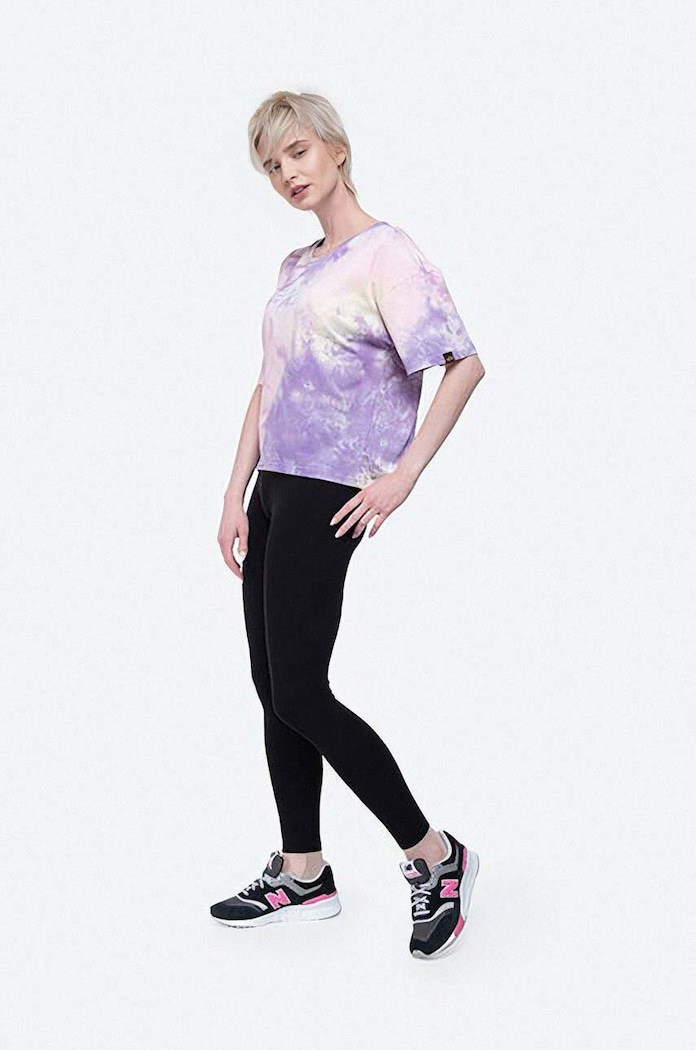Bavlnené tričko Alpha Industries Basic Tee Batik COS Wmn 116083.536 ružová AA00