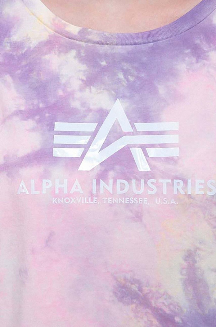 Bavlnené tričko Alpha Industries Basic Tee Batik COS Wmn 116083.536 ružová