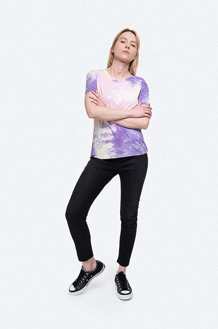 Bavlněné tričko Alpha Industries Basic Tee Batik Wmn 116084.536