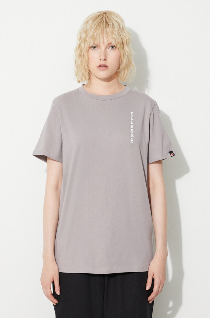 Ellesse t-shirt bawełniany nadruk szary SGR17777