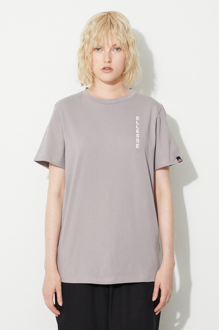Ellesse t-shirt bawełniany nadruk szary SGR17777