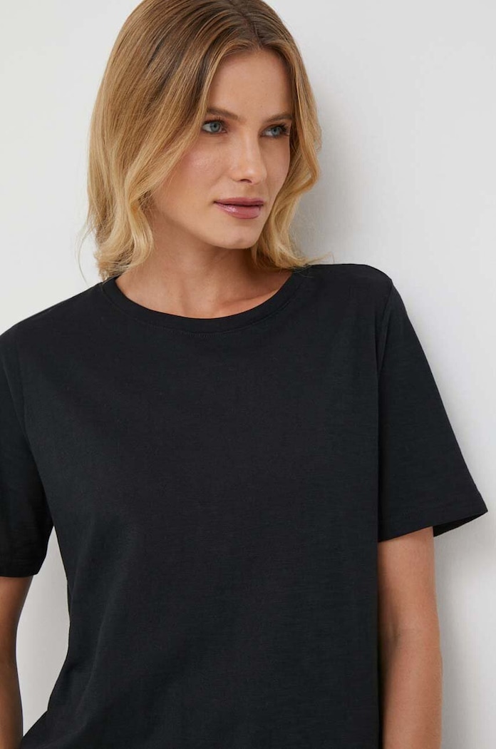 Памучна тениска United Colors of Benetton черен 3BVXD102P.100