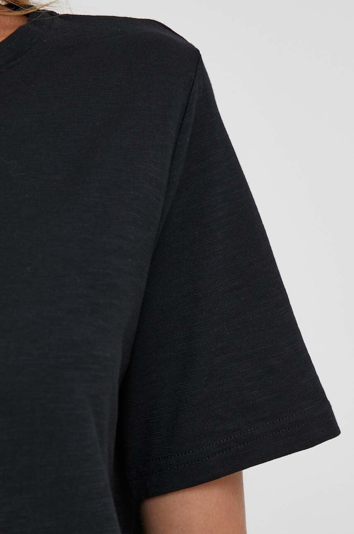 Памучна тениска United Colors of Benetton 3BVXD102P.100 черен