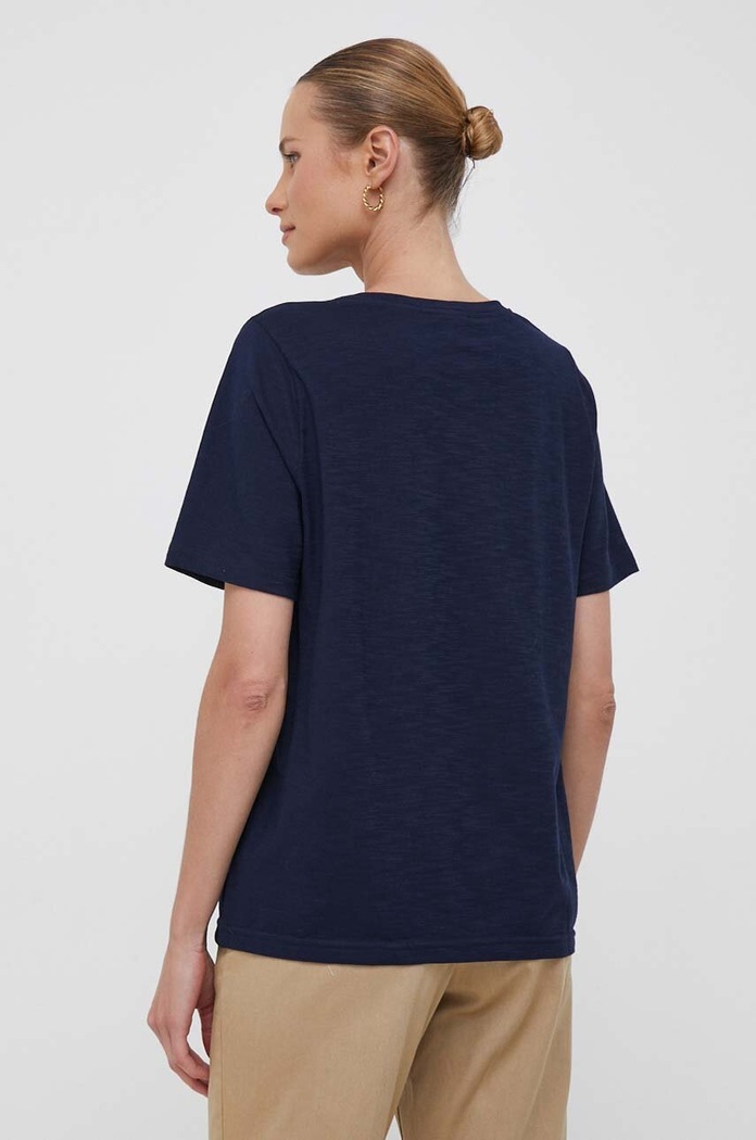 Дрехи Памучна тениска United Colors of Benetton 3BVXD102P.016 тъмносин