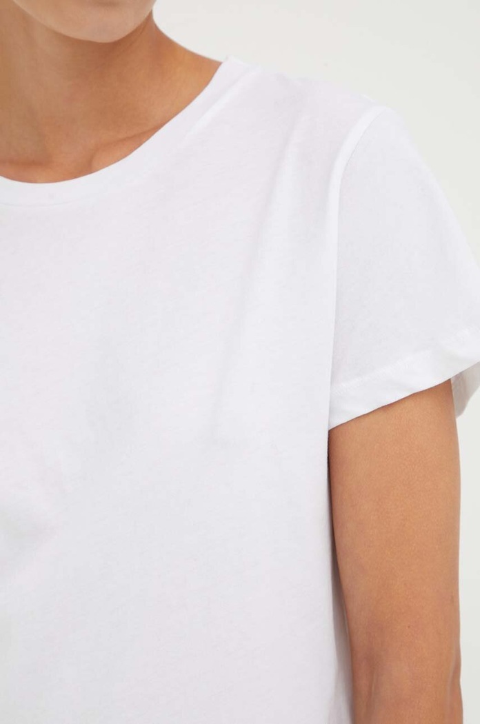 Samsoe Samsoe t-shirt bawełniany SOLLY F00012050 biały