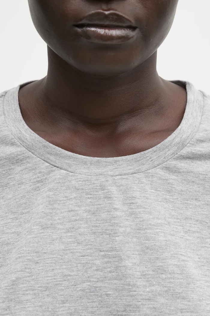 Samsoe Samsoe t-shirt in cotone grigio F00012050