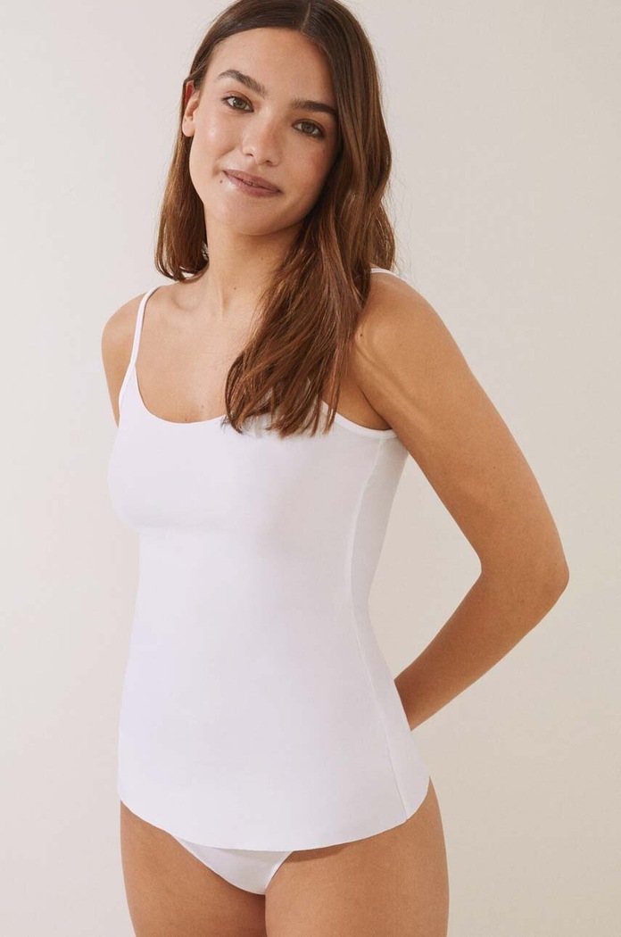 Top women'secret 4331680-99 slim λευκό 4331680.99