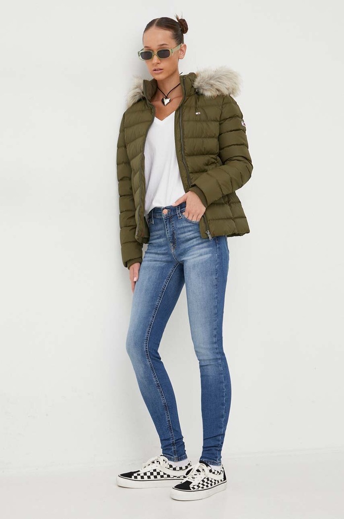Bavlněné tričko Tommy Jeans DW0DW14617.NOS bílá AA00