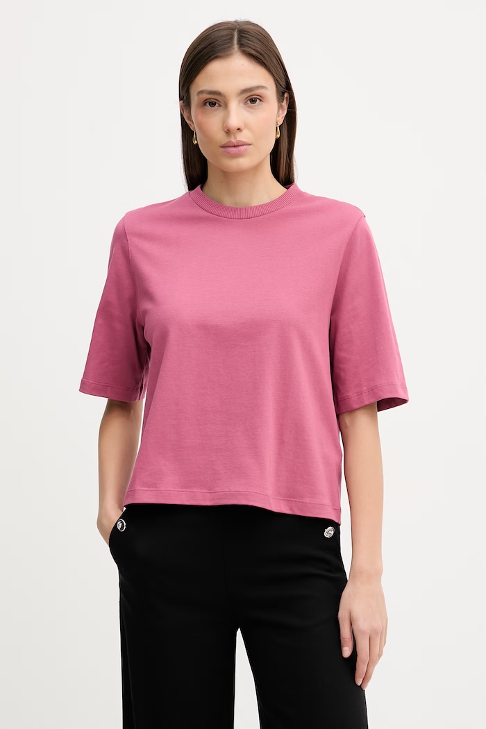 United Colors of Benetton tricou din bumbac roz 3BL0E17G5