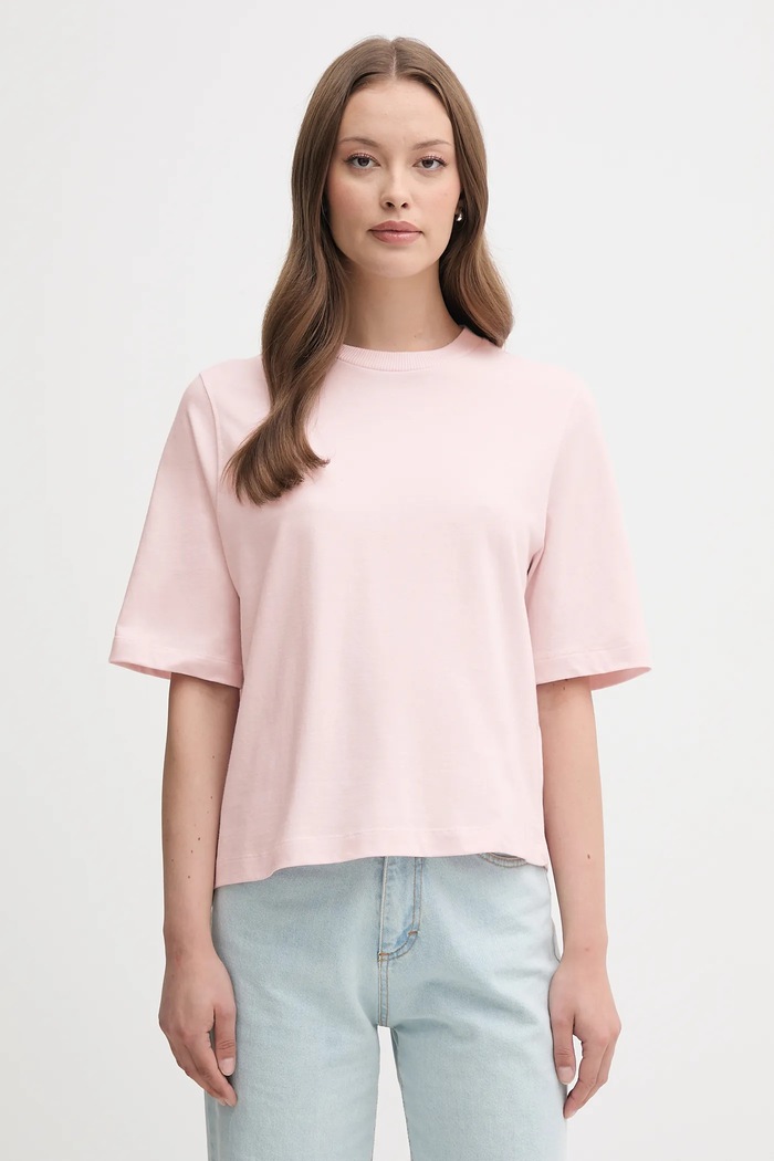 United Colors of Benetton t-shirt bawełniany bawełna różowy 3BL0E17G5
