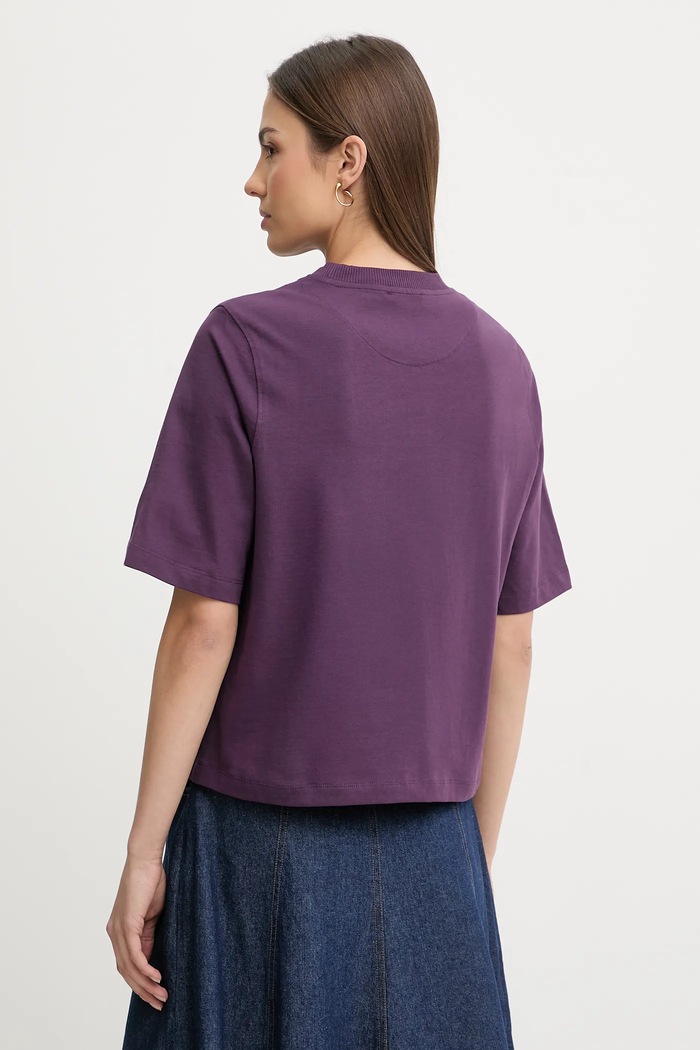 Odzież United Colors of Benetton t-shirt bawełniany 3BL0E17G5 fioletowy