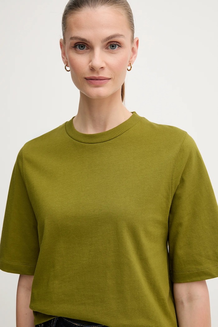 Хлопковая футболка United Colors of Benetton зелёный 3BL0E17G5
