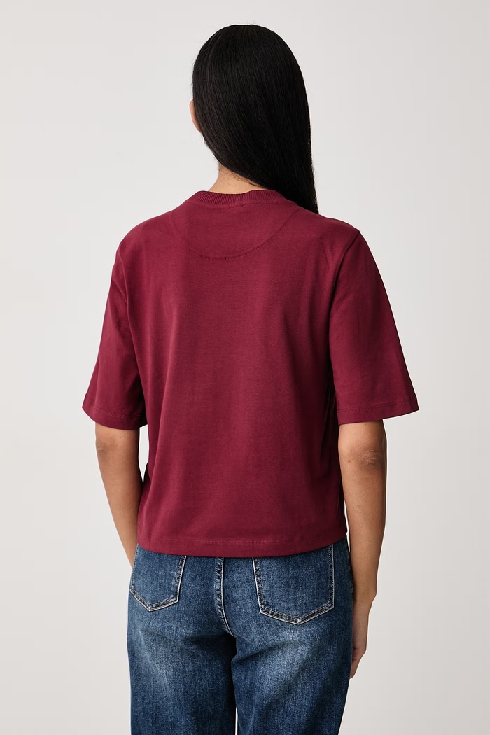 United Colors of Benetton Kratka majica ženska bombažna 3BL0E17G5 bordo AA00