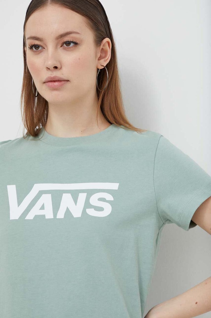 Bavlněné tričko Vans zelená VN0A3UP4CJL1