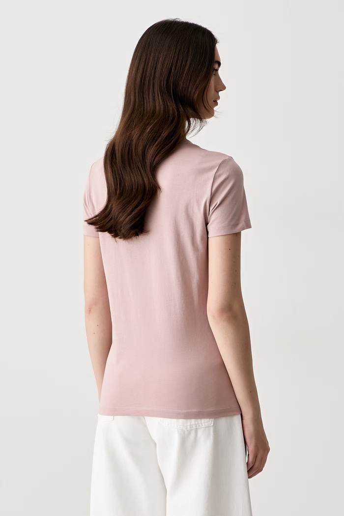 Ρούχα BOSS Orange basic t-shirt γυναικείο βαμβακερό C Esogo 1 50506973 ροζ