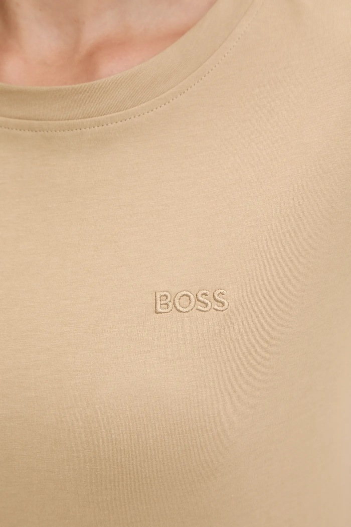 BOSS Orange μπλουζάκι basic γυναικείο βαμβακερό C Esogo 1 μπεζ 50506973