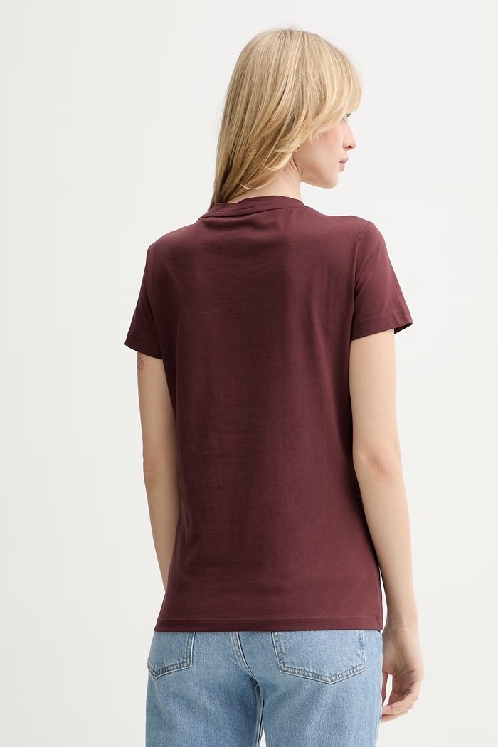 Ρούχα BOSS Orange Basic t-shirt γυναικείο βαμβακερό C Esogo 1 50506973 καφέ