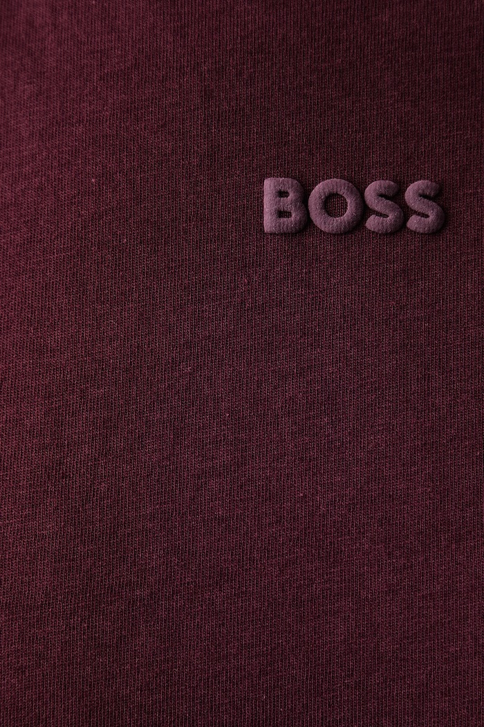 T-shirt damski bawełniany C Enis Small Logo BOSS Orange bordowy 50523256
