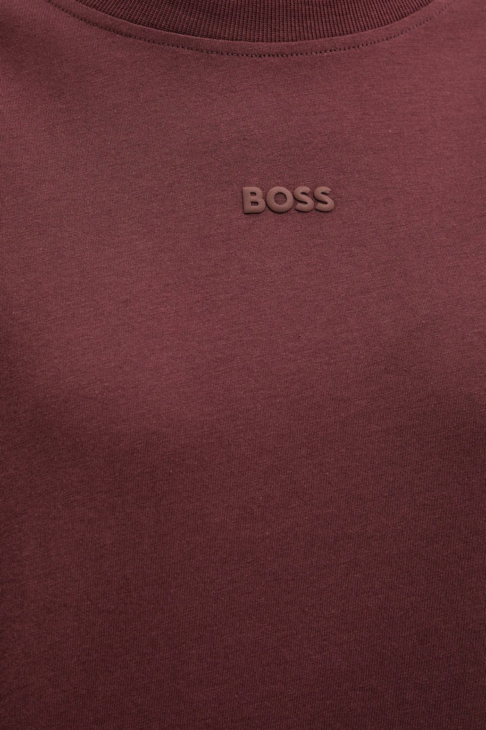 Bavlnené tričko BOSS Orange 50523256 burgundské