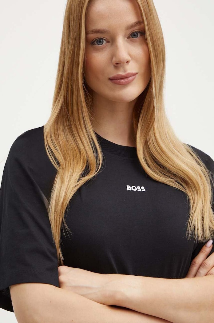 Хлопковая футболка Boss Orange C Enis Small Logo чёрный 50523256