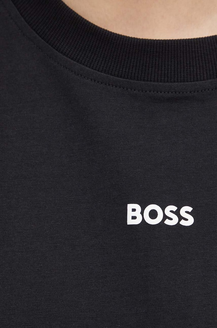 Хлопковая футболка Boss Orange C Enis Small Logo 50523256 чёрный