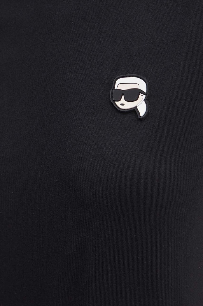 Karl Lagerfeld t-shirt bawełniany 245W1712 czarny