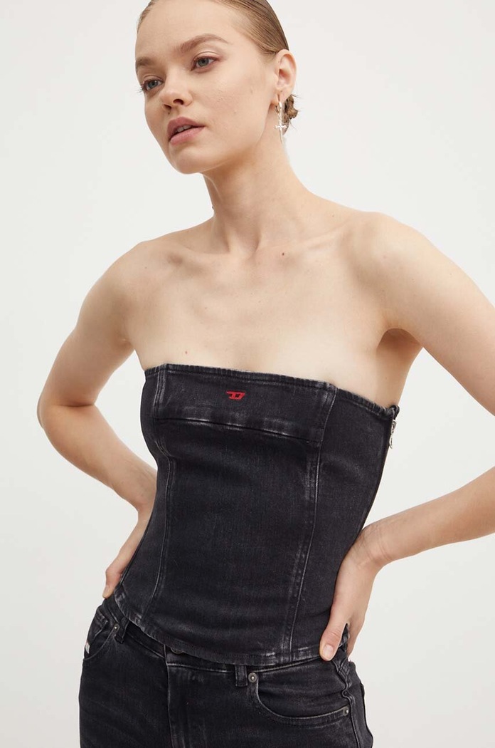 Diesel farmer top DE-VILLE ujjatlan fekete A12774.09I30