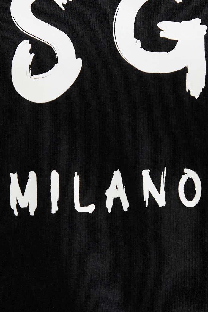 Βαμβακερό μπλουζάκι MSGM 2000MDM510.200002 μαύρο
