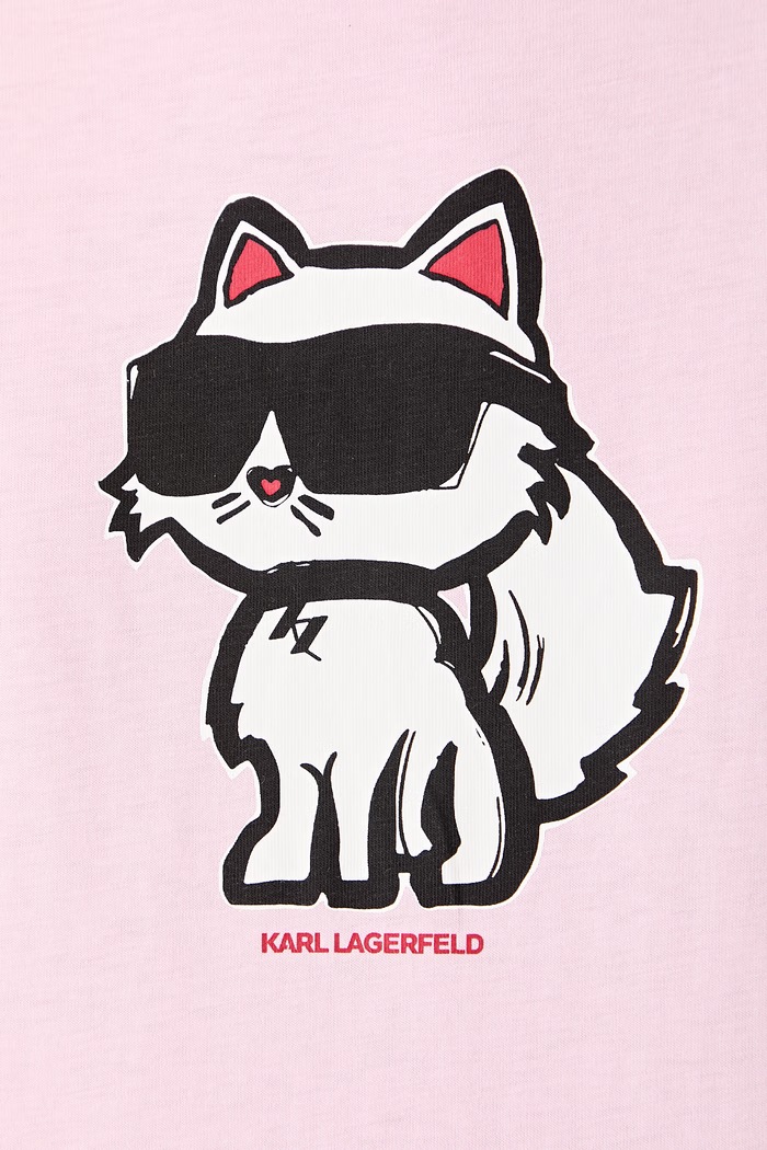 Karl Lagerfeld tričko dámské bavlněné IKON SKETCH A1W17128 růžová