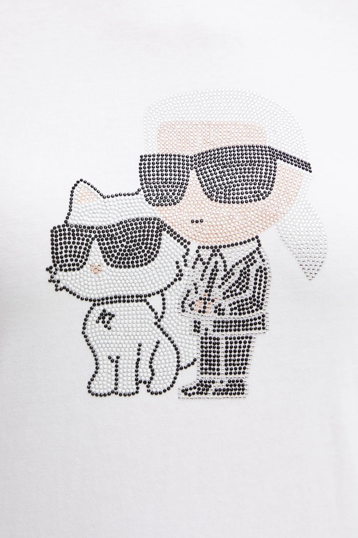 Bavlnené tričko Karl Lagerfeld IKON RS A1W17131 biela