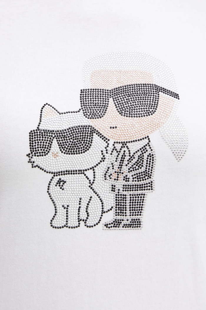Bavlnené tričko Karl Lagerfeld IKON RS A1W17131 biela