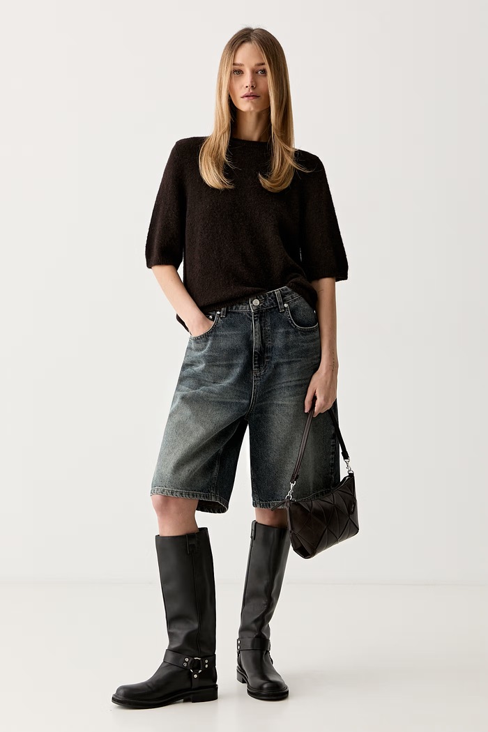 Gestuz sweter damski z wełną 10909815 brązowy AA00