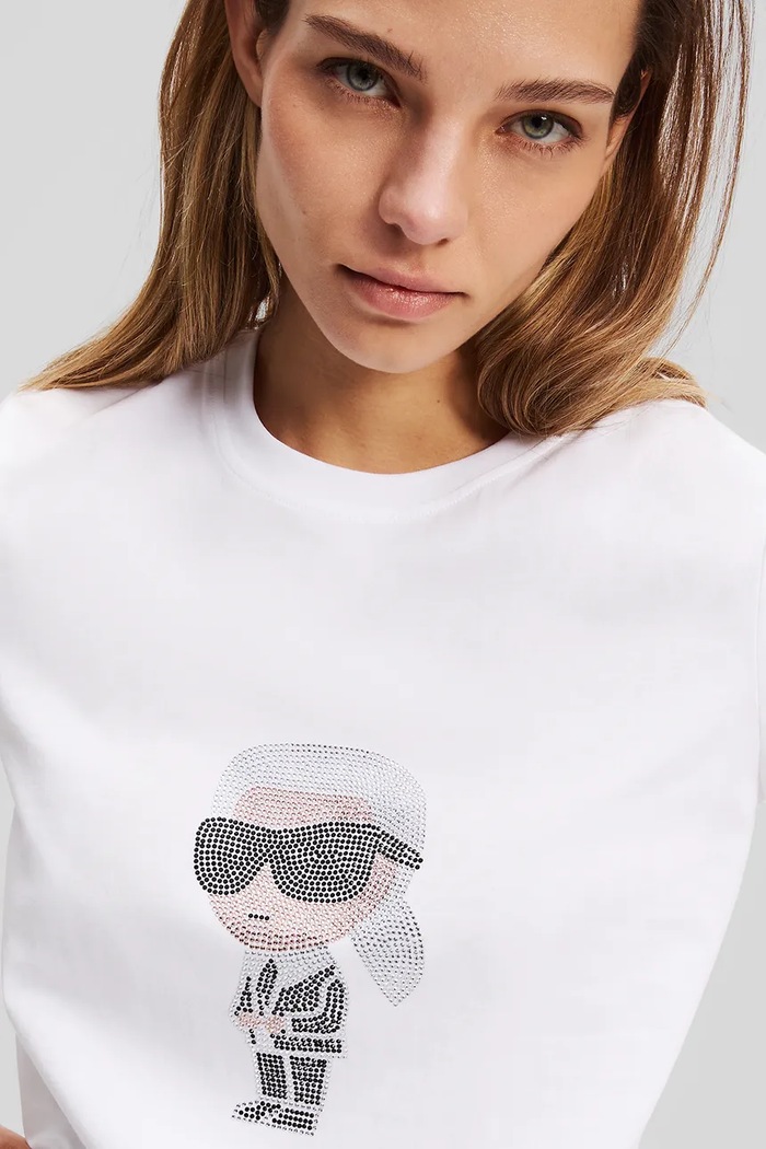 Ruházat Karl Lagerfeld pamut póló A3W17076 fehér