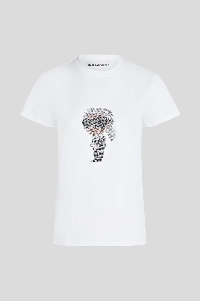 Karl Lagerfeld pamut póló A3W17076 fehér