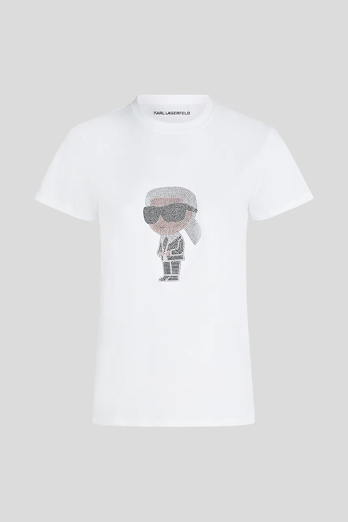 Karl Lagerfeld pamut póló A3W17076 fehér