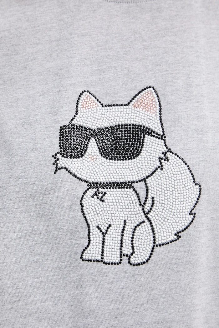 Bavlnené tričko Karl Lagerfeld IKON A3W17110 sivá