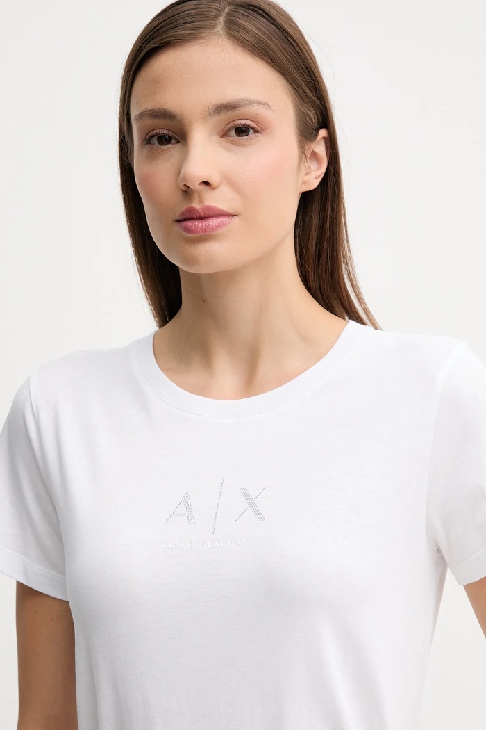 Oblačila Bombažna kratka majica Armani Exchange XW001459.AF10356.NOS bela