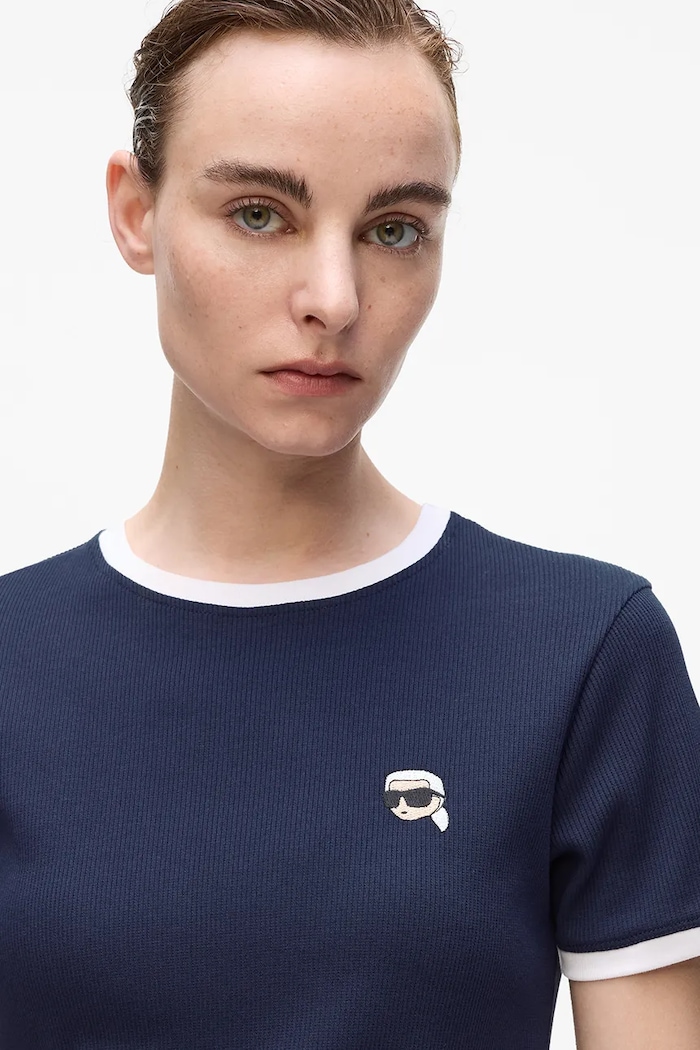 Îmbrăcăminte Karl Lagerfeld tricou IKON A4W17097 bleumarin