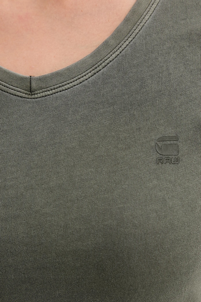G-Star t-shirt bawełniany Overdyed eyben slim 2.0 D24533.B059.B575 zielony