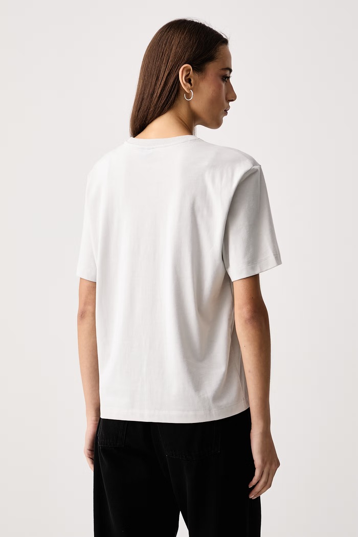 Odzież Karl Lagerfeld Jeans T-shirt damski z bawełną B1W17086 szary