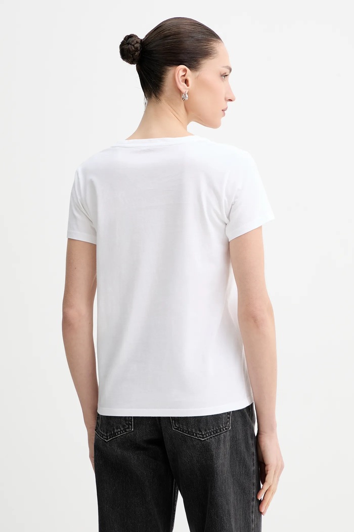 Βαμβακερό μπλουζάκι Levi's PERFECT VNECK 2-pack 004AN μαύρο