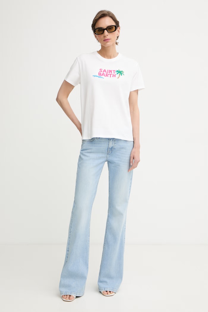 MC2 Saint Barth tricou pentru femei, din bumbac EMI0001. alb AA00