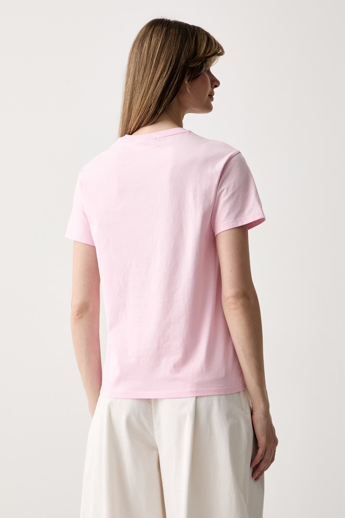 Ρούχα MC2 Saint Barth t-shirt γυναικείο βαμβακερό EMI0001. ροζ