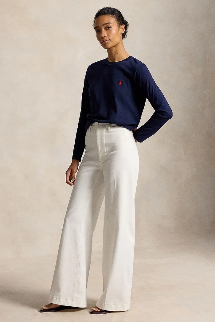 Polo Ralph Lauren Hosszúujjú női pamut 211B14604 sötétkék