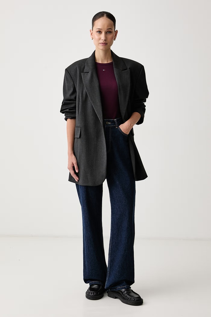 Tommy Jeans Tričko dámské bavlněné s elastanem DW0DW17383. burgundské AA00
