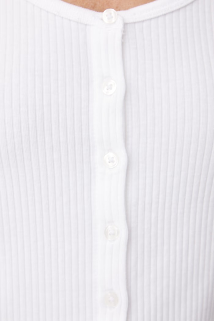 Тениска дамска от памук с еластан AUSTEN BUTTON THROUGH SS Levi's бял 0087U