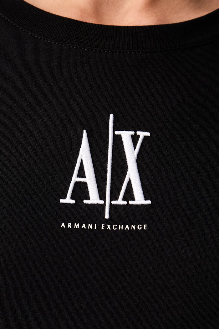 Armani Exchange футболка для женщин из хлопка XW003063.AF10356.NOS чёрный