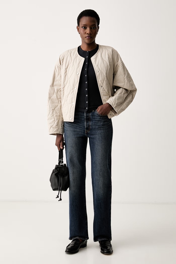 Levi's Majica za žene s modalom RORY BUTTON THROUGH SS 0086M crna AA00