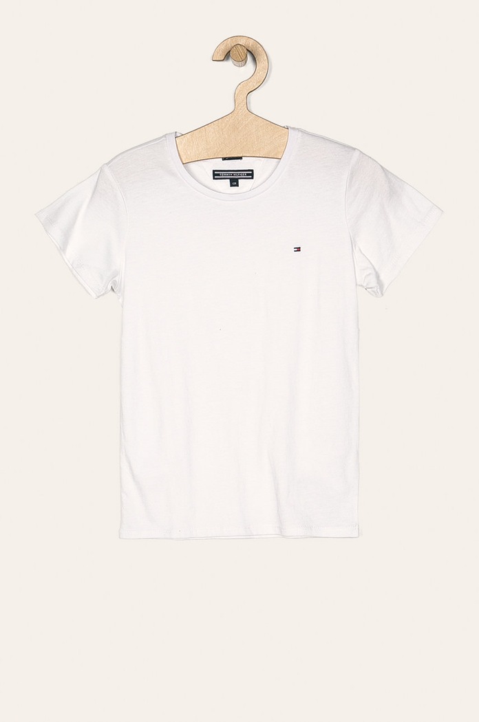 Tommy Hilfiger - T-shirt dziecięcy 74-176 cm bawełna biały KG0KG03705